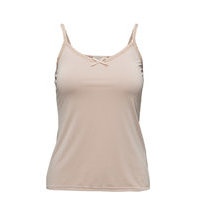 Lise Singlet T-shirts & Tops Sleeveless Vaaleanpunainen Cream