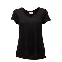 Anna V-Neck T-Shirt T-shirts & Tops Short-sleeved Musta Kaffe