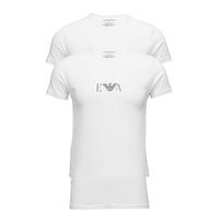 Mens Knit 2pack T-Sh T-shirts Short-sleeved Valkoinen Emporio Armani