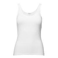 Cotton Stretch Tank Top T-shirts & Tops Sleeveless Valkoinen Filippa K