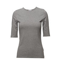 Cotton Stretch Elbow Sleeve T-shirts & Tops Short-sleeved Harmaa Filippa K