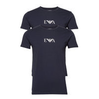 Mens Knit 2pack T-Sh T-shirts Short-sleeved Sininen Emporio Armani
