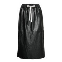 Leather Free Leather Skirt With Elasticated Waist Polvipituinen Hame Musta DESIGNERS, REMIX