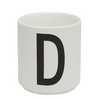 Porcelain Cup A-Z, Æ, Ø Home Meal Time Cups & Mugs Valkoinen Design Letters