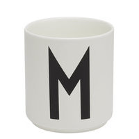 Porcelain Cup A-Z, Æ, Ø Home Meal Time Cups & Mugs Valkoinen Design Letters