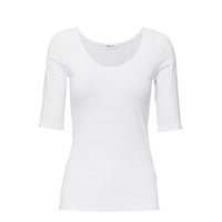 Cotton Stretch Scoop Neck Top T-shirts & Tops Short-sleeved Valkoinen Filippa K