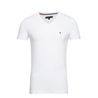 Core Stretch Slim Vneck Tee T-shirts Short-sleeved Valkoinen Tommy Hilfiger