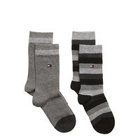 Th Kids Basic Stripe Sock 2p Night & Underwear Socks Harmaa Tommy Hilfiger