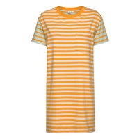 Easy Striped Short Sleeve Pocket T-Shirt Dress Lyhyt Mekko Keltainen GAP
