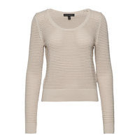 Pointelle Cropped Sweater Neulepaita Beige Banana Republic