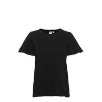 Slub Flutter Sleeve T-Shirt T-shirts & Tops Short-sleeved Musta GAP