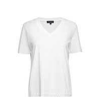 Slfstandard Ss V-Neck Tee T-shirts & Tops Short-sleeved Valkoinen Selected Femme
