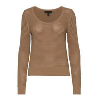 Pointelle Cropped Sweater Neulepaita Ruskea Banana Republic