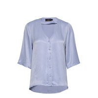 Delia Blouse Blouses Short-sleeved Sininen Morris Lady