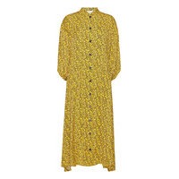 Thallogz Long Dress Ao20 Polvipituinen Mekko Keltainen Gestuz