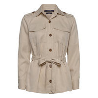 Drapey Safari Shirt Outerwear Jackets Utility Jackets Beige Scotch & Soda