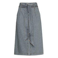 Bonniekb Denim Skirt Polvipituinen Hame Sininen Karen By Simonsen