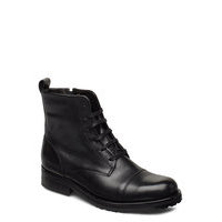 Ave Lace Up Boot - Black Shoes Boots Ankle Boots Ankle Boot - Flat Musta Royal RepubliQ