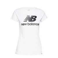 Essentials Stacked Logo Tee T-shirts & Tops Short-sleeved Valkoinen New Balance