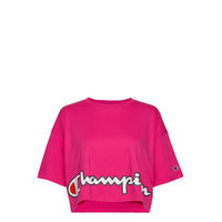 Crewneck T-Shirt Crop Tops Vaaleanpunainen Champion