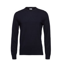 M. Cotton Merino Basic Sweater Neulepaita Pyöreä Kaula-aukko Sininen Filippa K