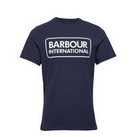 B.Intl Essential Large Logo Tee T-shirts Short-sleeved Sininen Barbour