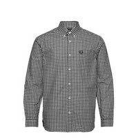 Gingham L/S Shirt Paita Rento Casual Musta Fred Perry