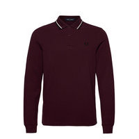 Ls Twin Tipped Shirt Polos Long-sleeved Punainen Fred Perry