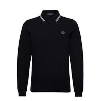 Ls Twin Tipped Shirt Polos Long-sleeved Musta Fred Perry