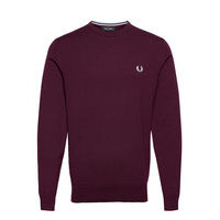 Classic C/N Jumper Neulepaita Pyöreä Kaula-aukko Punainen Fred Perry