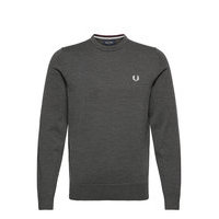 Classic C/N Jumper Neulepaita Pyöreä Kaula-aukko Harmaa Fred Perry