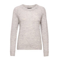 Slflulu Ls Knit O-Neck Neulepaita Harmaa Selected Femme