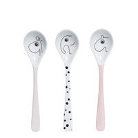 Spoon 3 Pcs Happy Dots Home Meal Time Cutlery Punainen D By Deer, Done by Deer