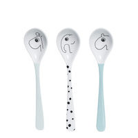 Spoon 3 Pcs Happy Dots Home Meal Time Cutlery Sininen D By Deer, Done by Deer