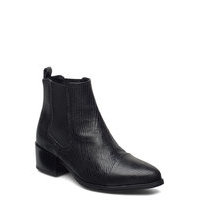 Parker Lizard Shoes Boots Ankle Boots Ankle Boot - Heel Musta Pavement