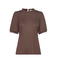 Naviecr T-Shirt T-shirts & Tops Short-sleeved Ruskea Cream