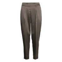 This Elegant Trousers Are Made From A Luxurious Po Lyester S Suoralahkeiset Housut Harmaa Second Female