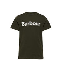 Barbour Boys Logo Tee T-shirts Short-sleeved Vihreä Barbour