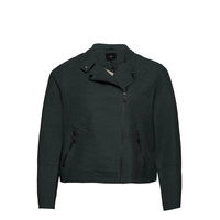 Faux Suede Jacket Plus Zipper Collar Kesätakki Ohut Takki Vihreä Zizzi