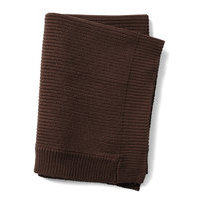 Wool Knitted Blanket - Chocolate Home Sleep Time Blankets & Quilts Ruskea Elodie Details