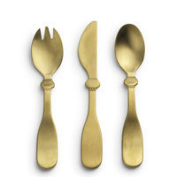 Children'S Cutlary Set - Matt Gold/Brass Home Meal Time Cutlery Kulta Elodie Details