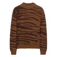 Tiger Knitted Sweater Villapaita Ruskea Mini Rodini