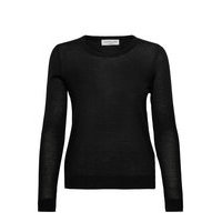 Merino Pullover Ls Neulepaita Musta Rosemunde