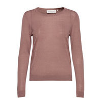 Merino Pullover Ls Neulepaita Vaaleanpunainen Rosemunde