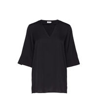 Silk Tunic Blouses Short-sleeved Musta Filippa K