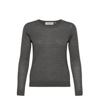 Merino Pullover Ls Neulepaita Harmaa Rosemunde