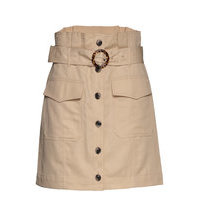 Paperbag Utility Skirt Lyhyt Hame Beige Banana Republic