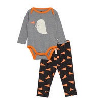 Baby Mix And Match Long Sleeve Graphic Outfit Set Pyjamasetti Pyjama Harmaa GAP