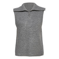 Objrachel S/L Knit Vest Vests Knitted Vests Harmaa Object