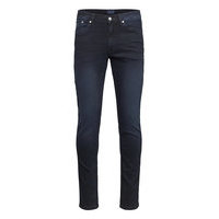 D1. Slim Active-Recover Jeans Tiukat Farkut Musta GANT